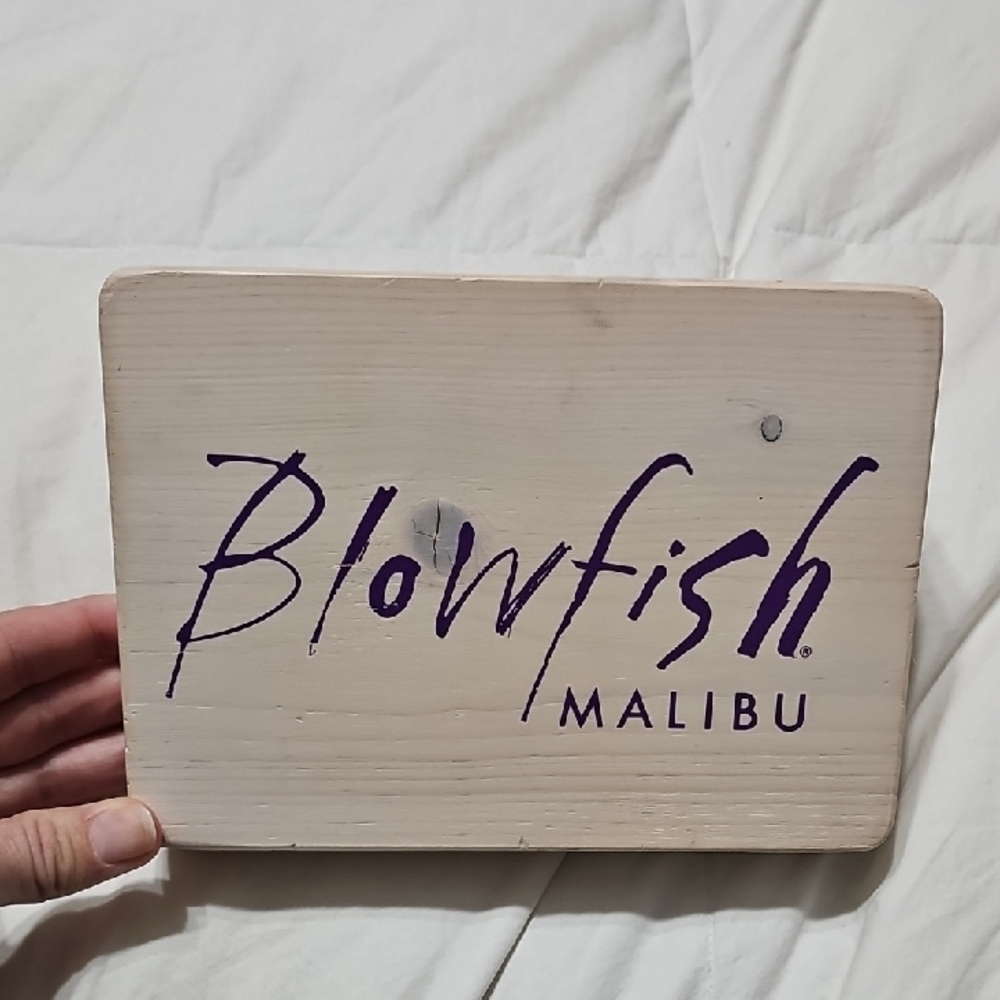 Blowfish MALIBU Wood Sign!! Decor!